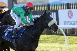 Let Her Rip (NZ) takes out the Group 3 Rotorua Stakes. Photo: Trish Dunell